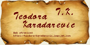 Teodora Karadarević vizit kartica